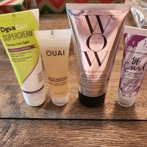 Luxury Hair Care Bundle, 4 pcs deluxe minis/travel, NEW ColorWOW Ouai DevaCurl